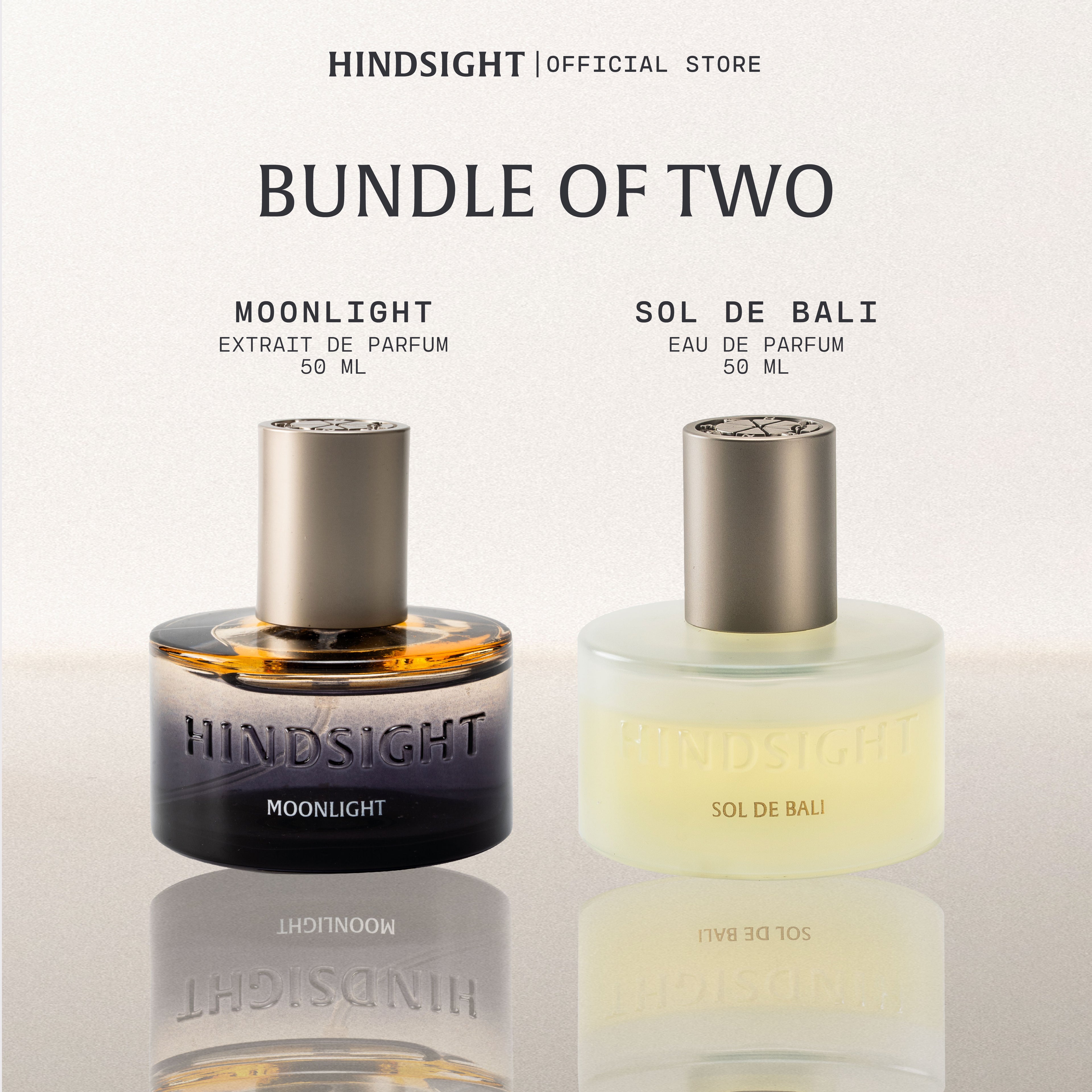 Hindsight Bundle of 2 - Moonlight Extrait & Sol De Bali EDP 50ml